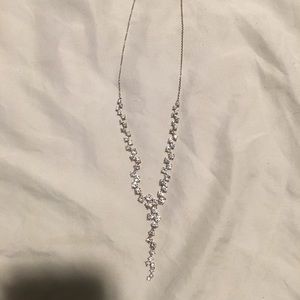 Silver diamond necklace